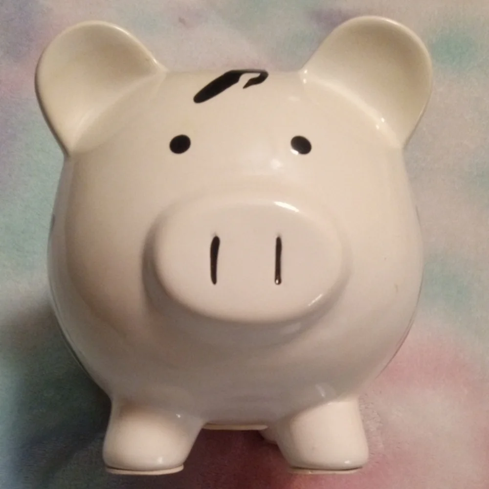 Black and White Piggy Bank